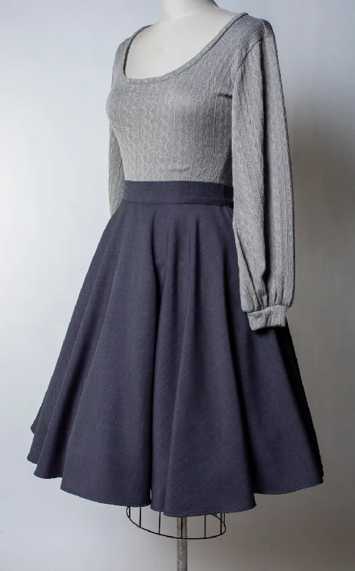 Haute Circle Skirt - Charcoal wool skirt sturdy