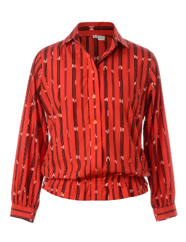 Label Nicole Ruffle Hem Blouse Casual Relaxed Fit Blouse