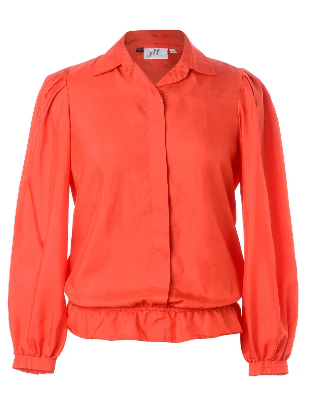 Label Nicole Ruffle Hem Blouse Elegant Embroidery Blouse
