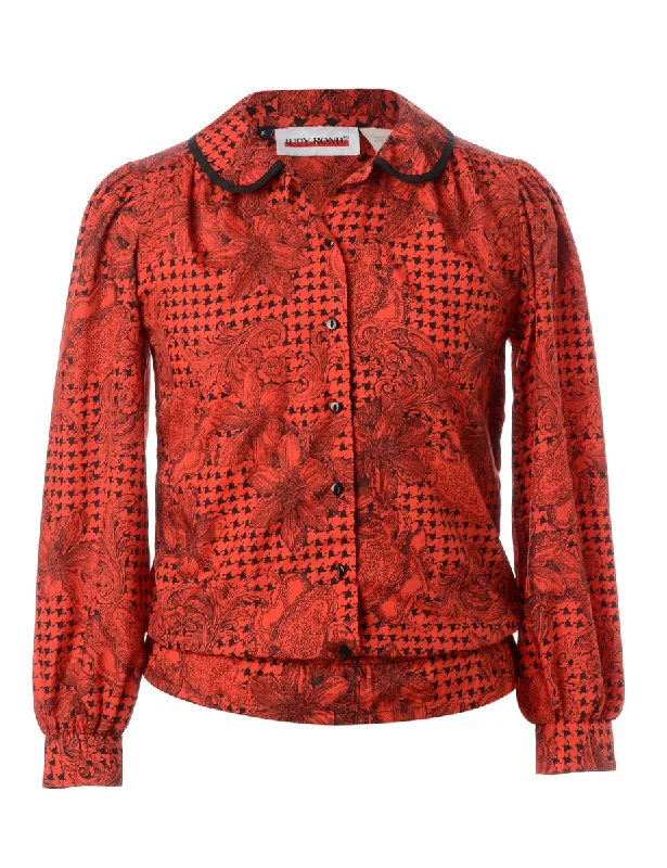 Label Nicole Ruffle Hem Blouse Playful Puff Blouse