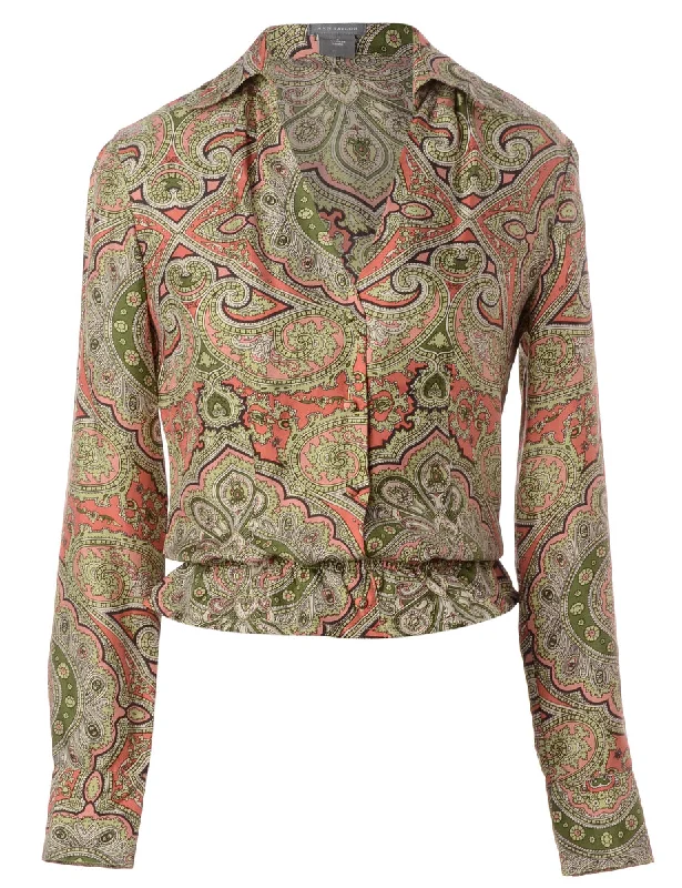 Label Nicole Ruffle Hem Blouse Stylish Wrap Blouse