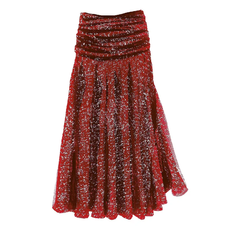 Celestial Skirt velvet skirt glossy