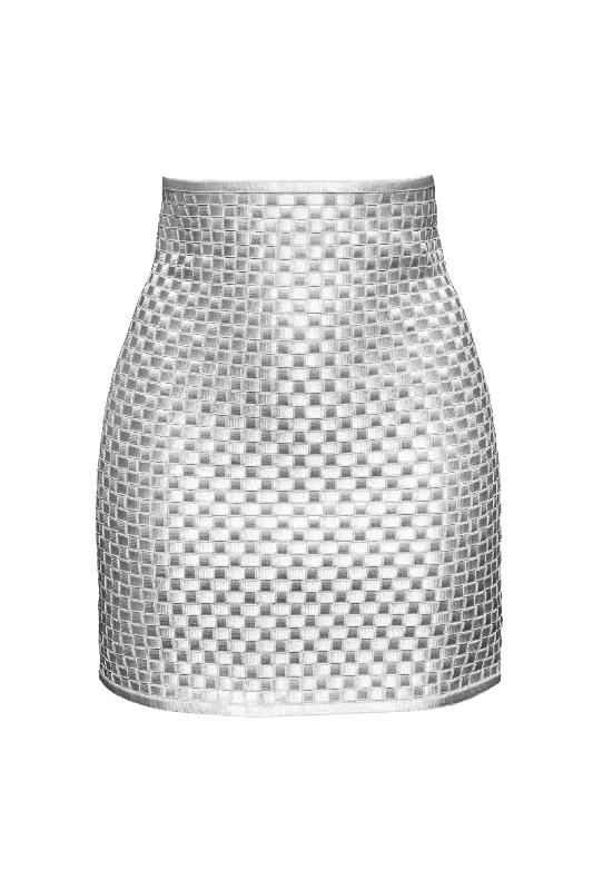 Nirvana silver bondage skirt denim skirt trendy