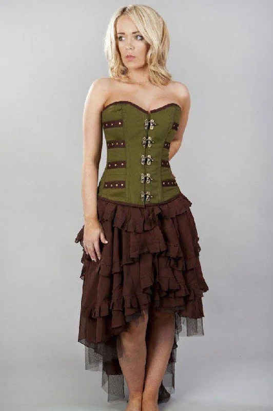 Ophelie Long Burlesque Skirt In Chiffon silk skirt lustrous