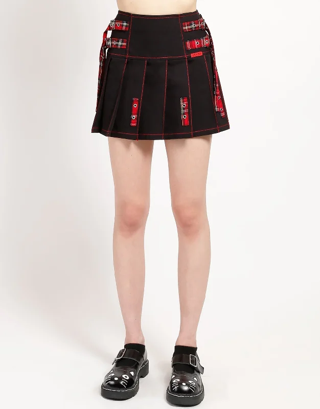 PLEATED STRAP SKIRT lightweight skirt design