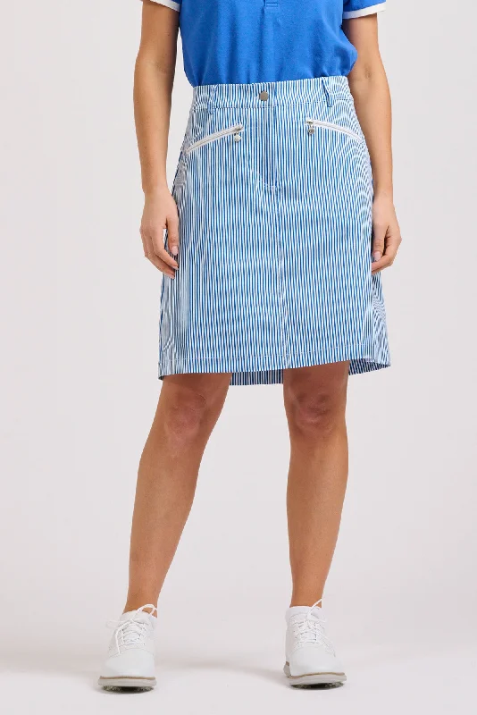 Portsea Blue Stripe Pocket Skort leather skirt durable