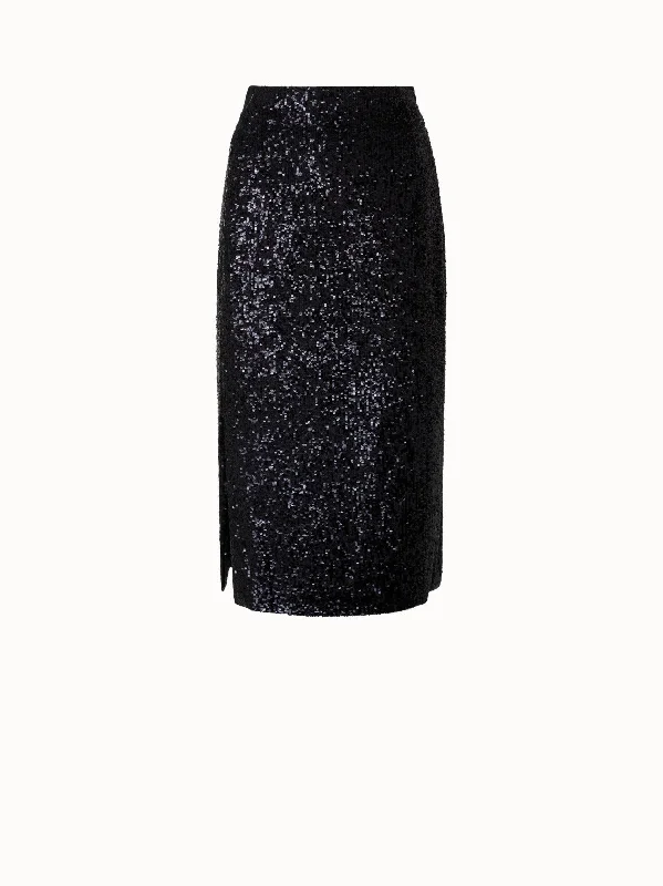 Sequins Pencil Skirt chiffon skirt lightweight