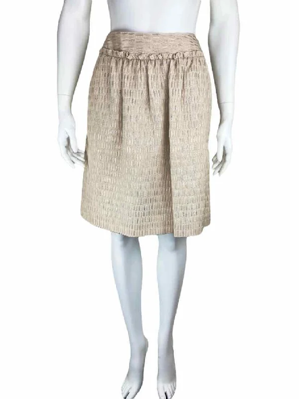 Talbots Women's Metallic Jacquard Skirt Gold Size 2P with Tags vintage skirt charm