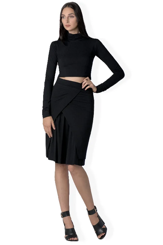 The Chloe pencil skirt in bamboo and organic cotton chiffon skirt airy