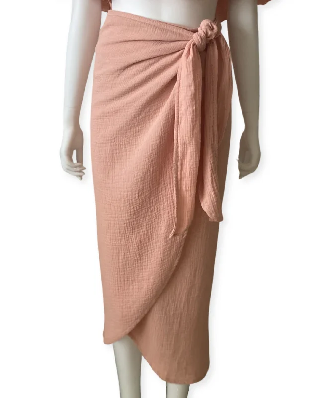 Tyra Tulip Skirt - Dusty Pink casual skirt length