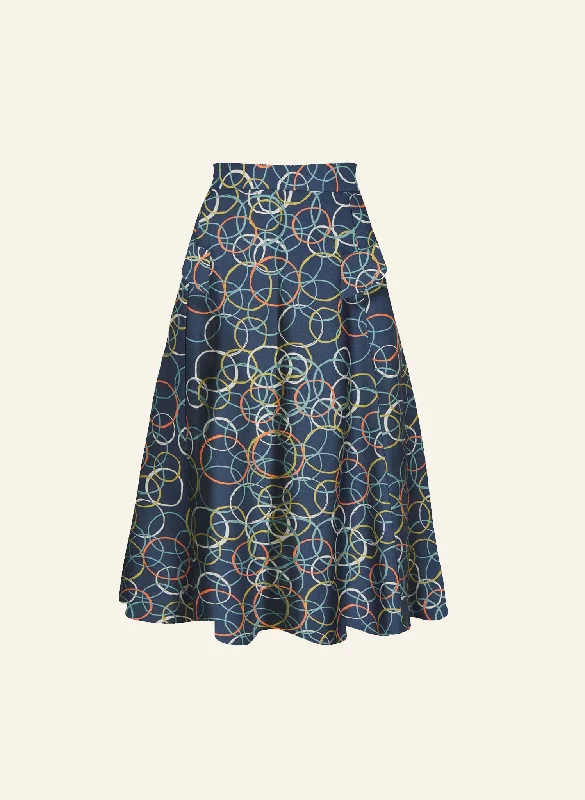 Veronica - Blue Atomic Skirt leather skirt bold