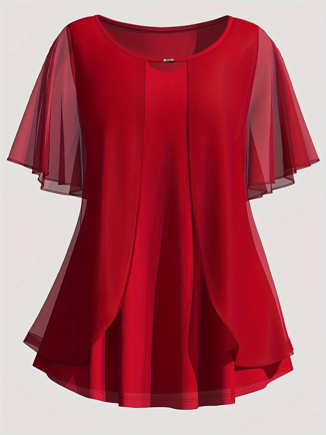Women's Blouses 5XL Chiffon Layered Fashion Designer T-Shirts (Plus Size) Soft Knit Blouse Women's Blouses 5XL Chiffon Layered Fashion Designer T-Shirts (Plus Size) Soft Knit Blouse